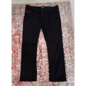 RANK 45 Men's Black Denim Straight Jeans Dark Wash Cotton 5-Pocket Button